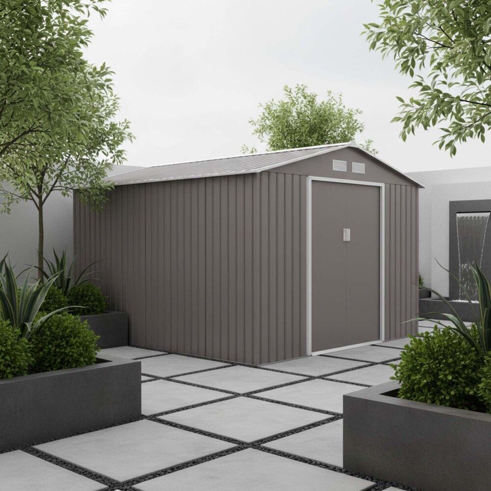 CASITA DE JARDÍN METAL GRIS ARCHER