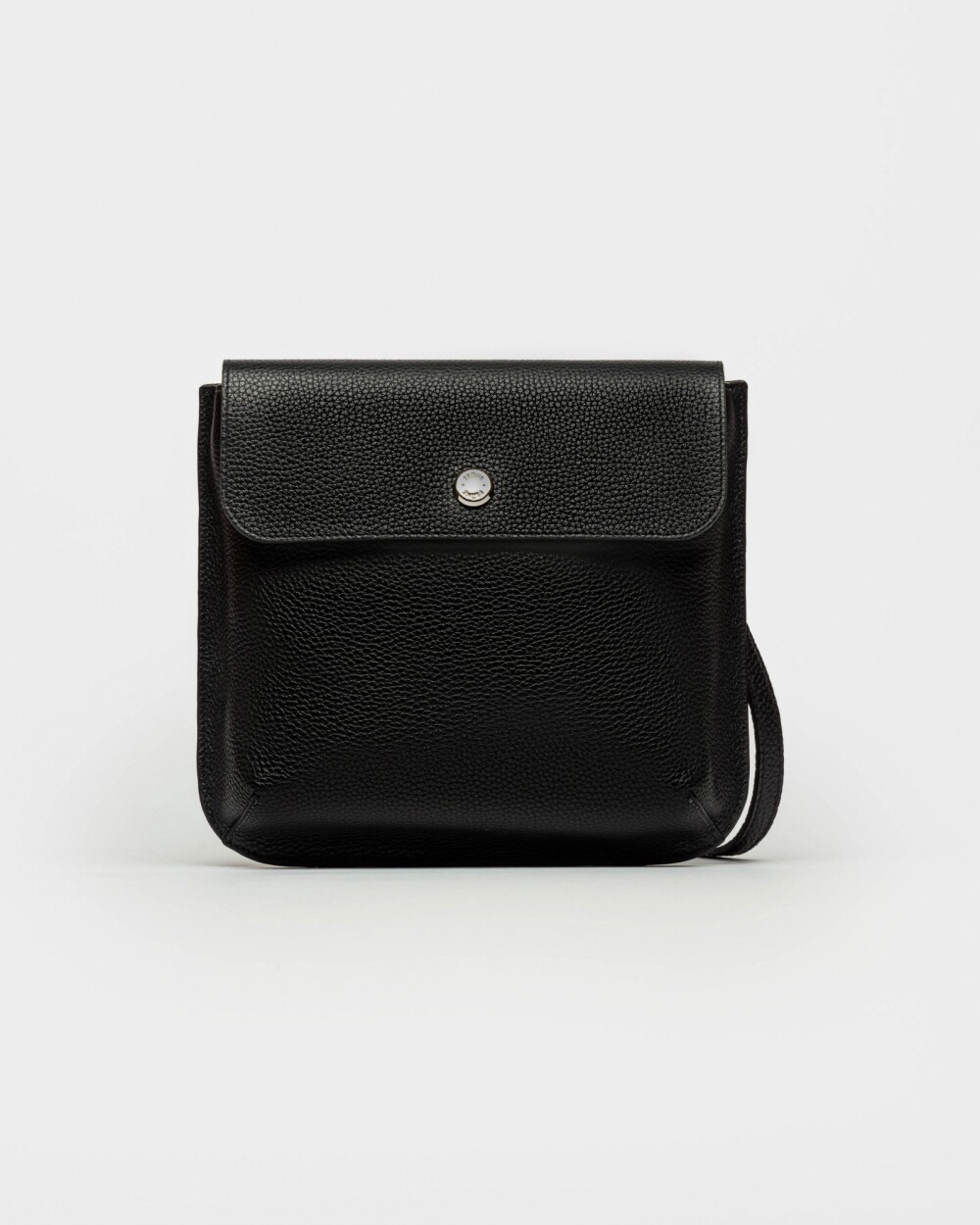 Morral Liana En Cuero Graneado Negro