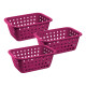 Set x3 Cesto mediano 3 lts VIOLETA