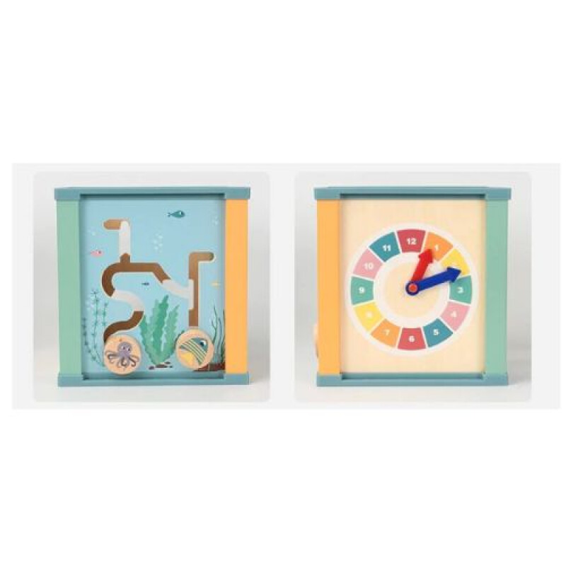 Cubo didactico en madera- 5 en 1 Cubo Didactico En Madera- 5 En 1