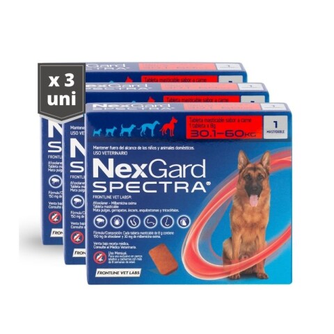 Nexgard Spectra Para Perros 30 a 60Kg - 3unidades Nexgard Spectra Para Perros 30 a 60Kg - 3unidades