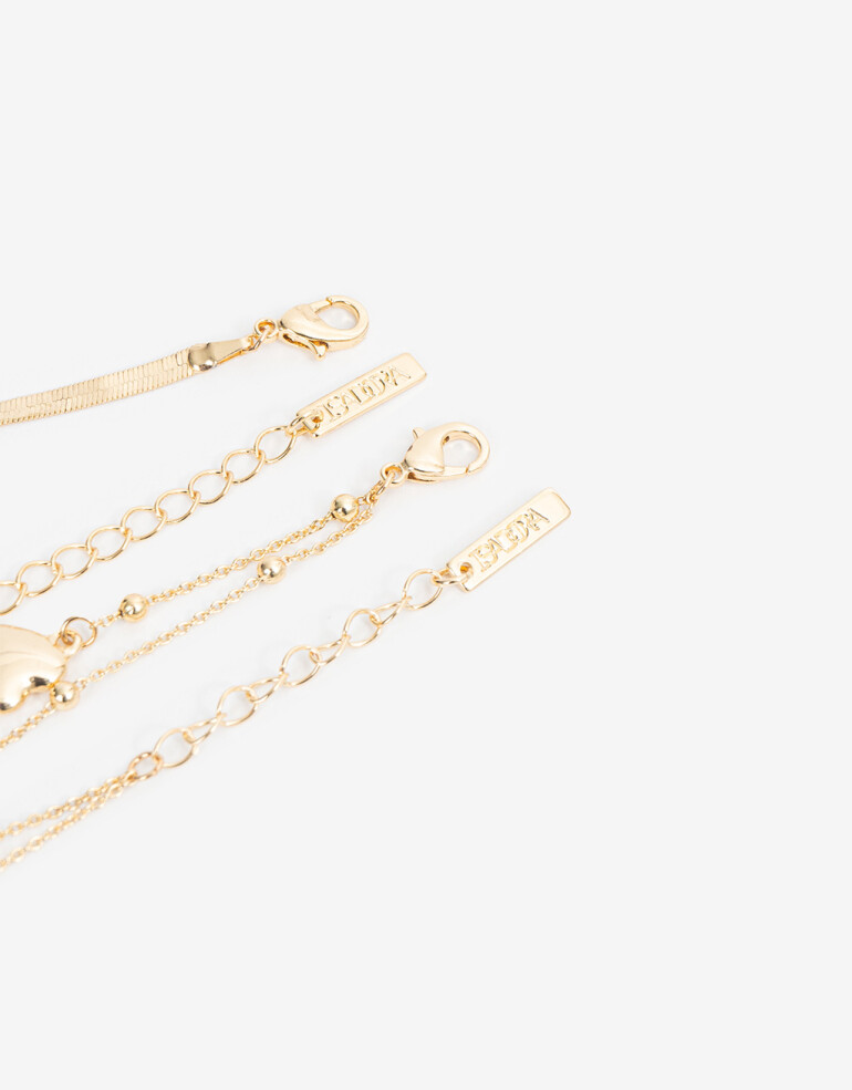 Pulseras Flexibles Sets Metal Set De Pulseras Flexibles - Dorado