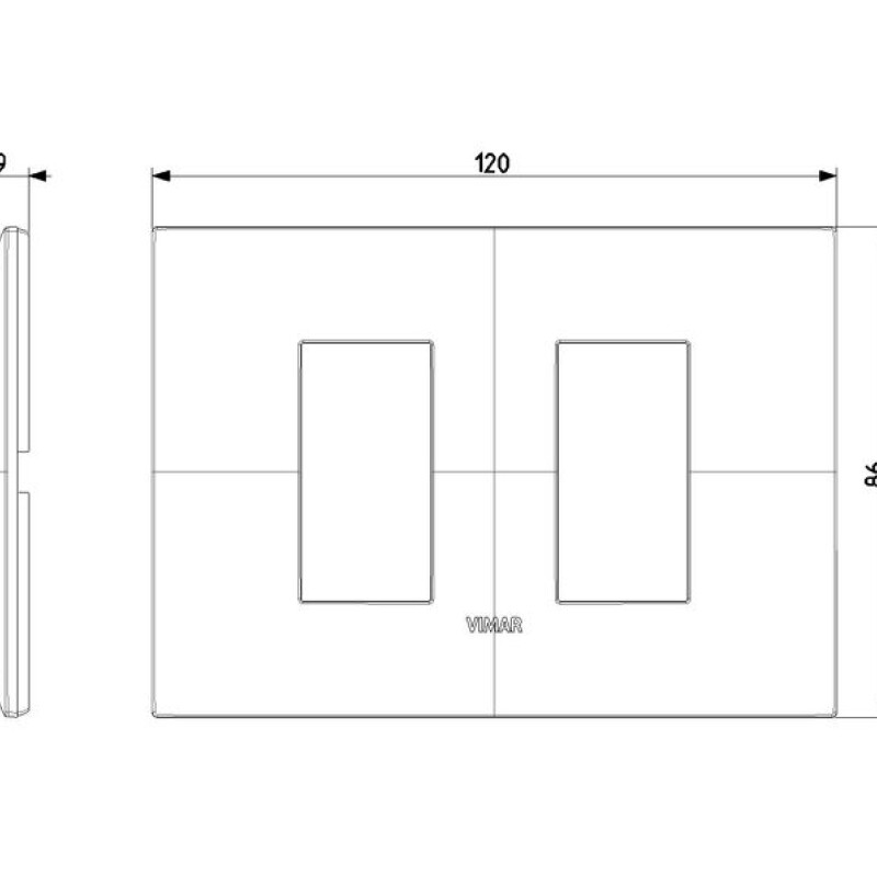 PLACA DE 2 PUNTOS BLANCA NEVE UP PLACA DE 2 PUNTOS BLANCA NEVE UP