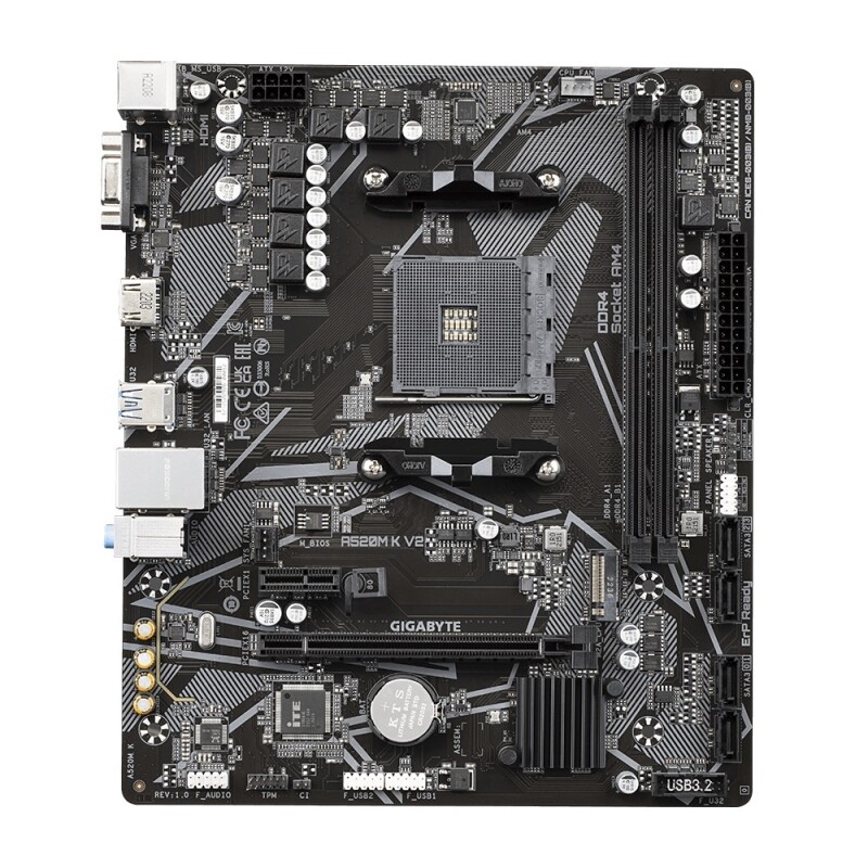 Motherboard Gigabyte A520M-K V2 AM4 Motherboard Gigabyte A520M-K V2 AM4