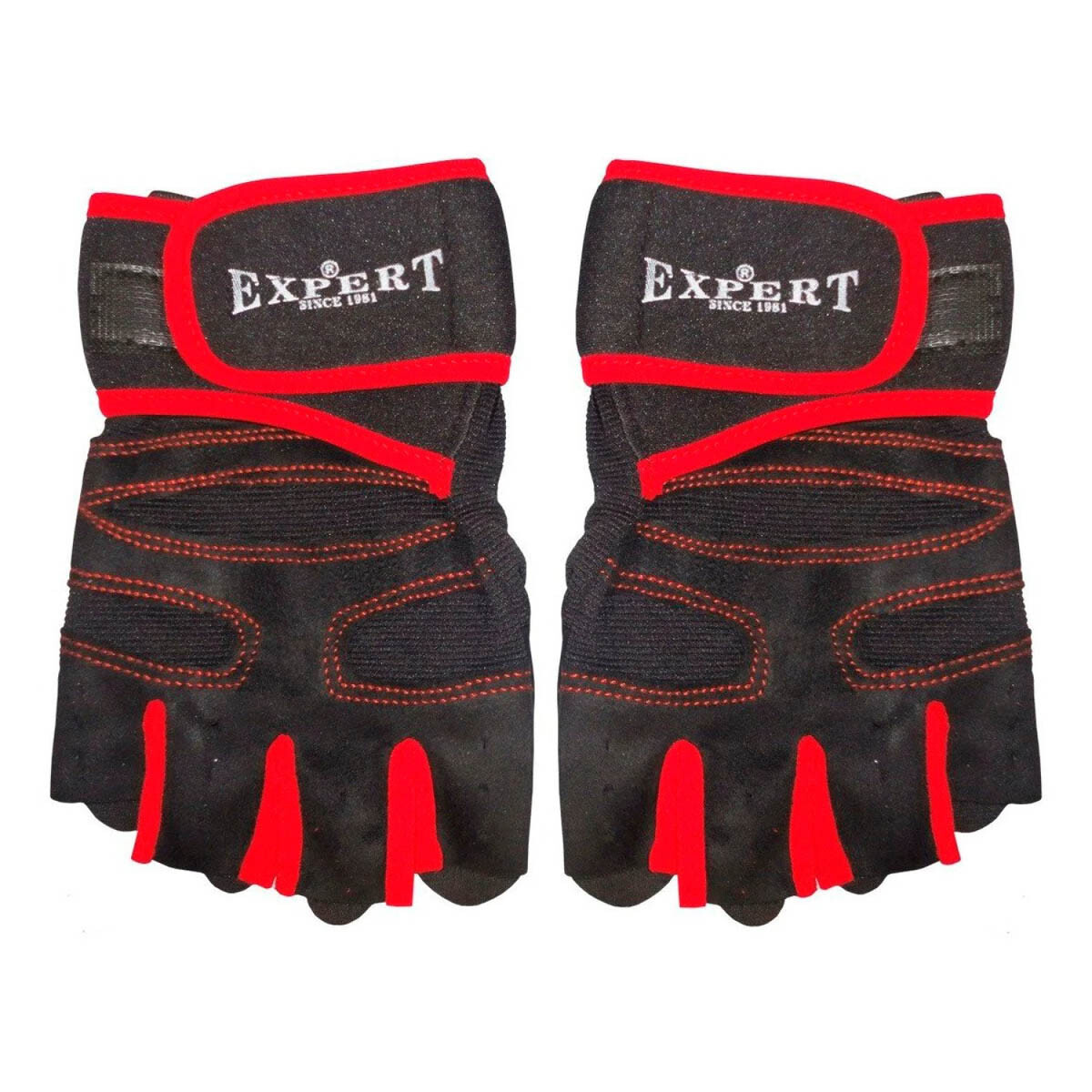 Guantes Pesas Mancuernas Neopreno Cuero Expert Gym - Multicolor 
