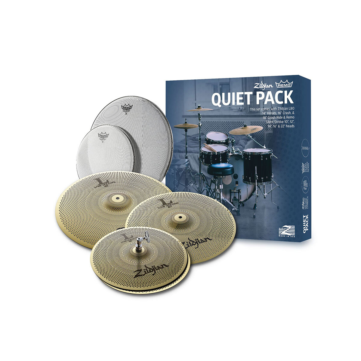 Pack Platillo Zildjian Silentstroke Quiet Con Parches 