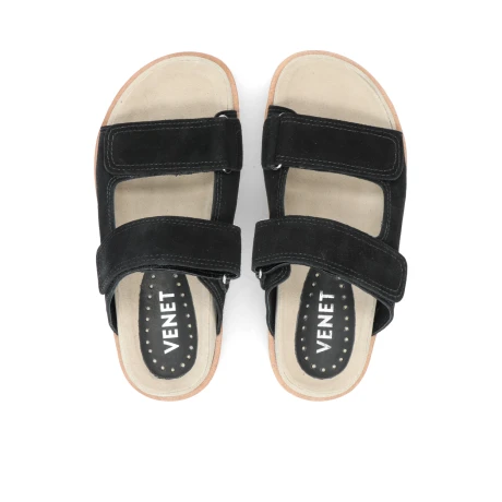 SANDALIAS VENET - CUERO GIANELLA NEGRO