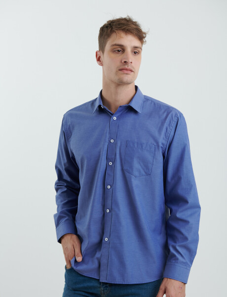 012625 CAMISA HARRINGTON LABEL Azul