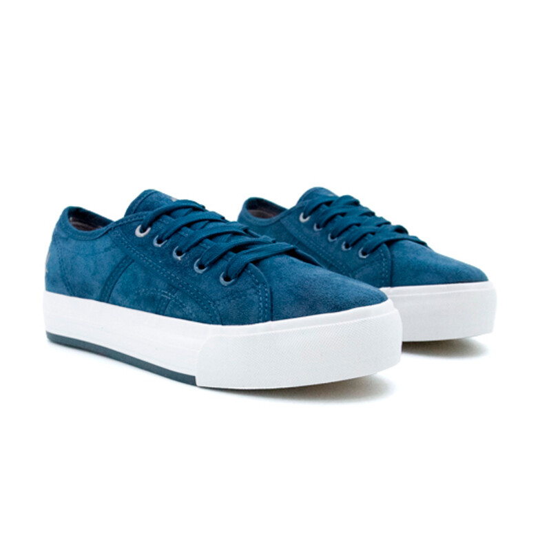 Championes Santa Barbara IBIZA HI suede de Mujer Azul