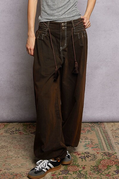 PANTALON ANCHO Negro