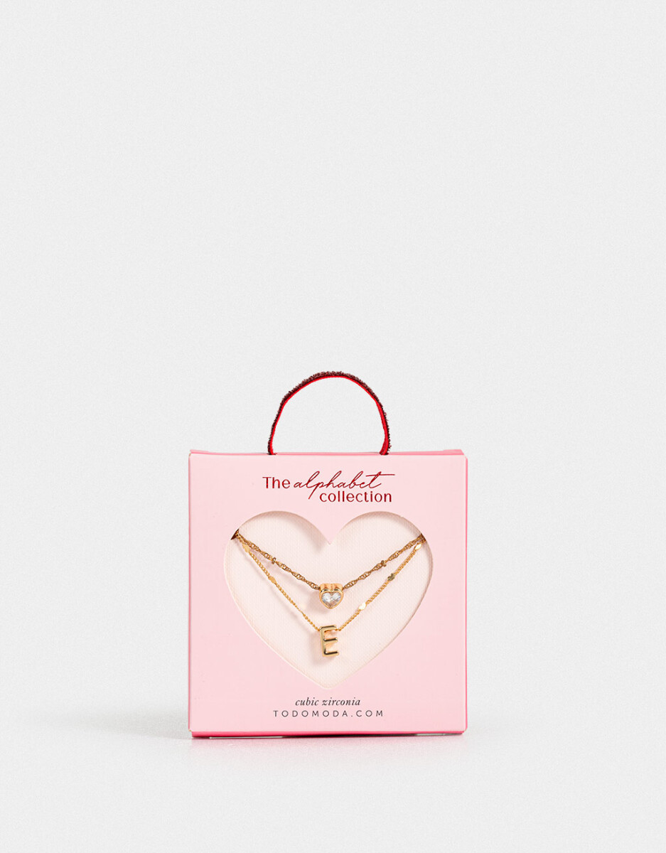 Collar Corto Cubic Inicial "e" 