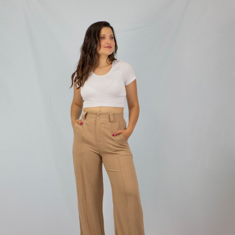 Pantalon Lino Slowly Beige
