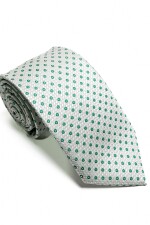 Corbata 8 cm VERDE PUNTOS