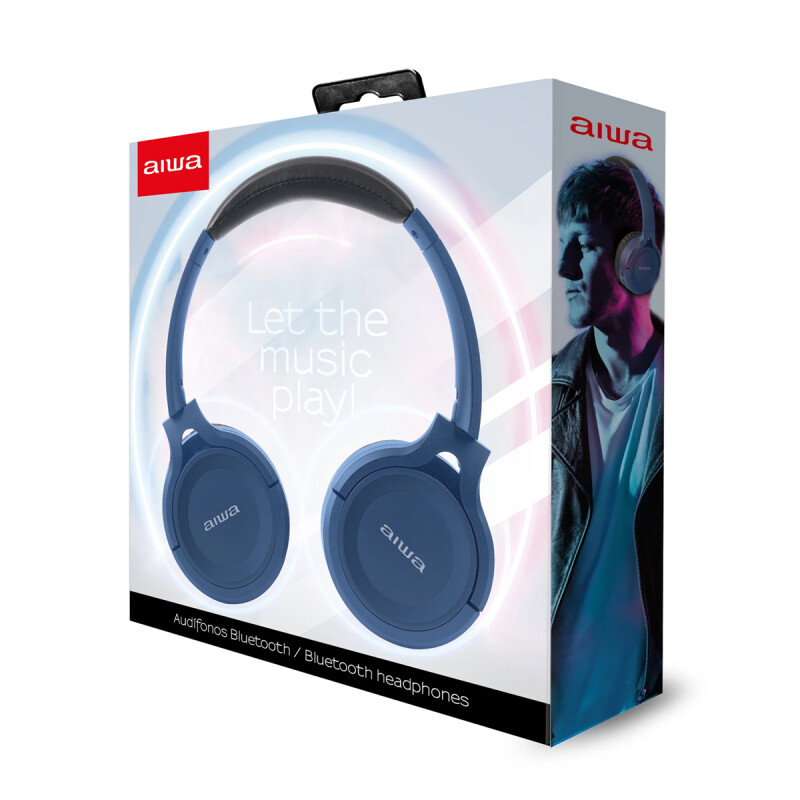 Auriculares Inalámbricos AIWA Bluetooth 5.3 On Ear Plegables Con Micrófono Blue | AWK17U