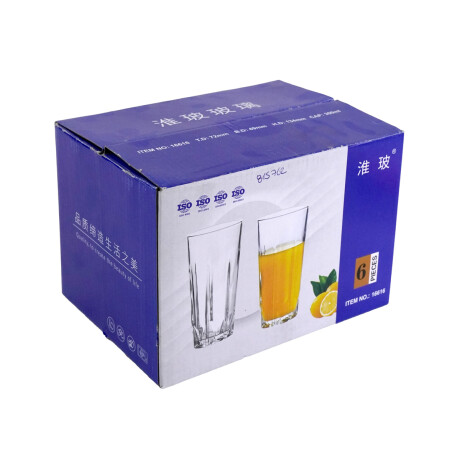 VASO AGUA X6PCS VIDRIO BASE SEPTAGONAL 4.9CM 7.2X13.4CM 300ML VASO AGUA X6PCS VIDRIO BASE SEPTAGONAL 4.9CM 7.2X13.4CM 300ML