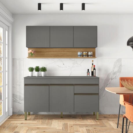 Modulos De Cocina Incluye 2 Modulos Y Mesada GRIS