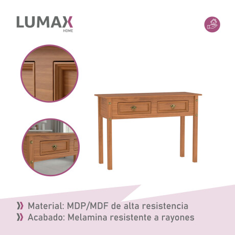 Aparador Recibidor Lumax Mesa de Arrime 2 cajones Madera Maciza Aparador Recibidor Lumax Mesa de Arrime 2 cajones Madera Maciza