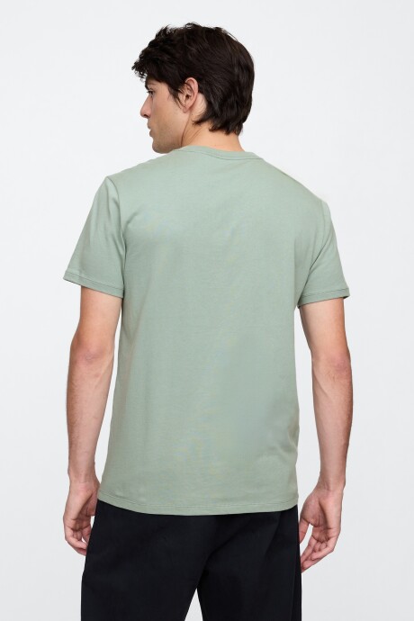 Remera Gráfico Logo Gap Hombre Gasoline Green