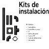 Calefactor Selma a pellet WiFi - con Kit de techo 10kW Negro