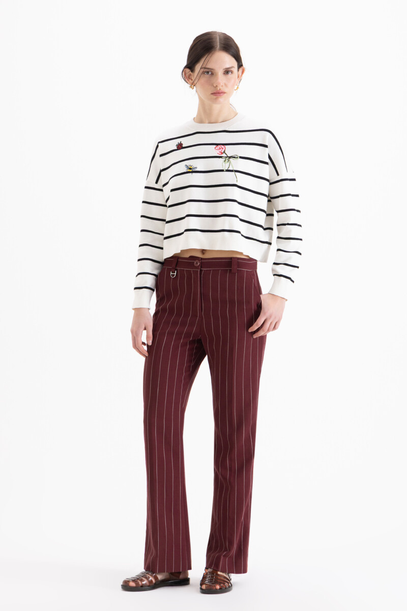 SWEATER BERRY Blanco