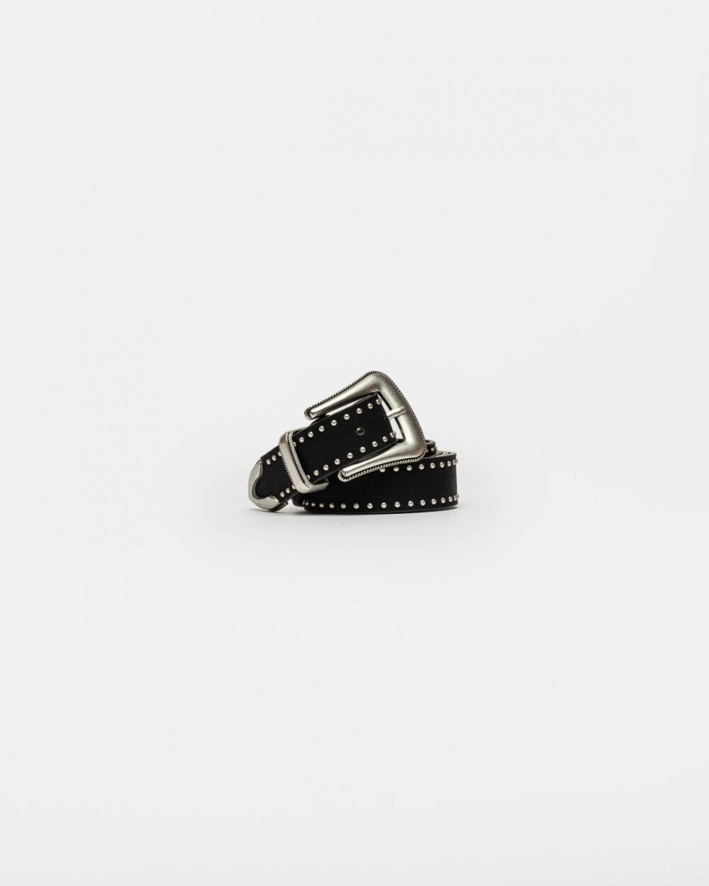 Cinturon North En Efecto Cuero Negro