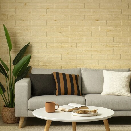 Placa Autoadhesiva Revestimiento Pared pack 10 Un Madera Clara