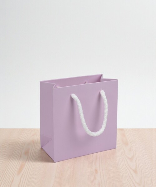 Bolsa cartulina 10x05x10 cm LILA
