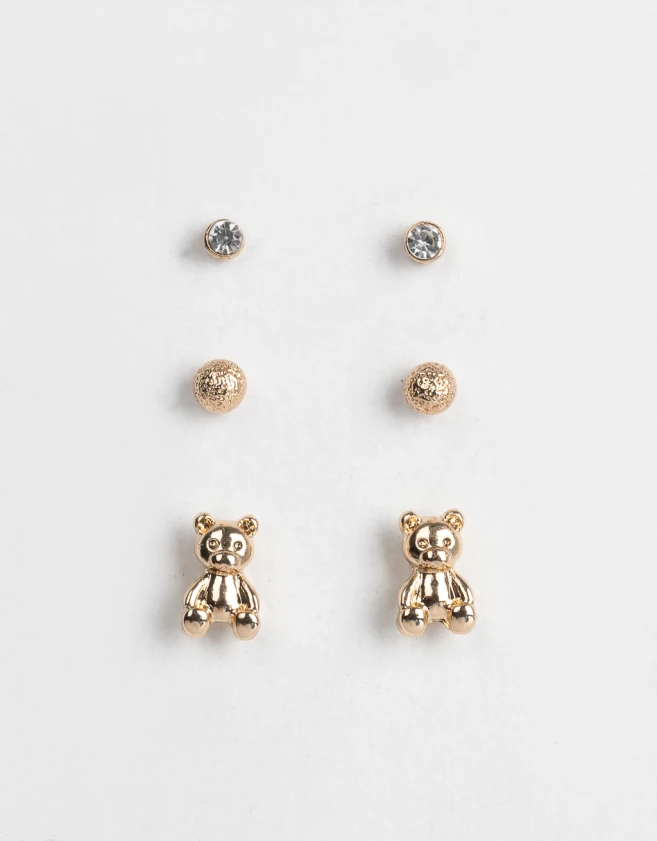 Aros Sets Animalito Set De Aros - Dorado