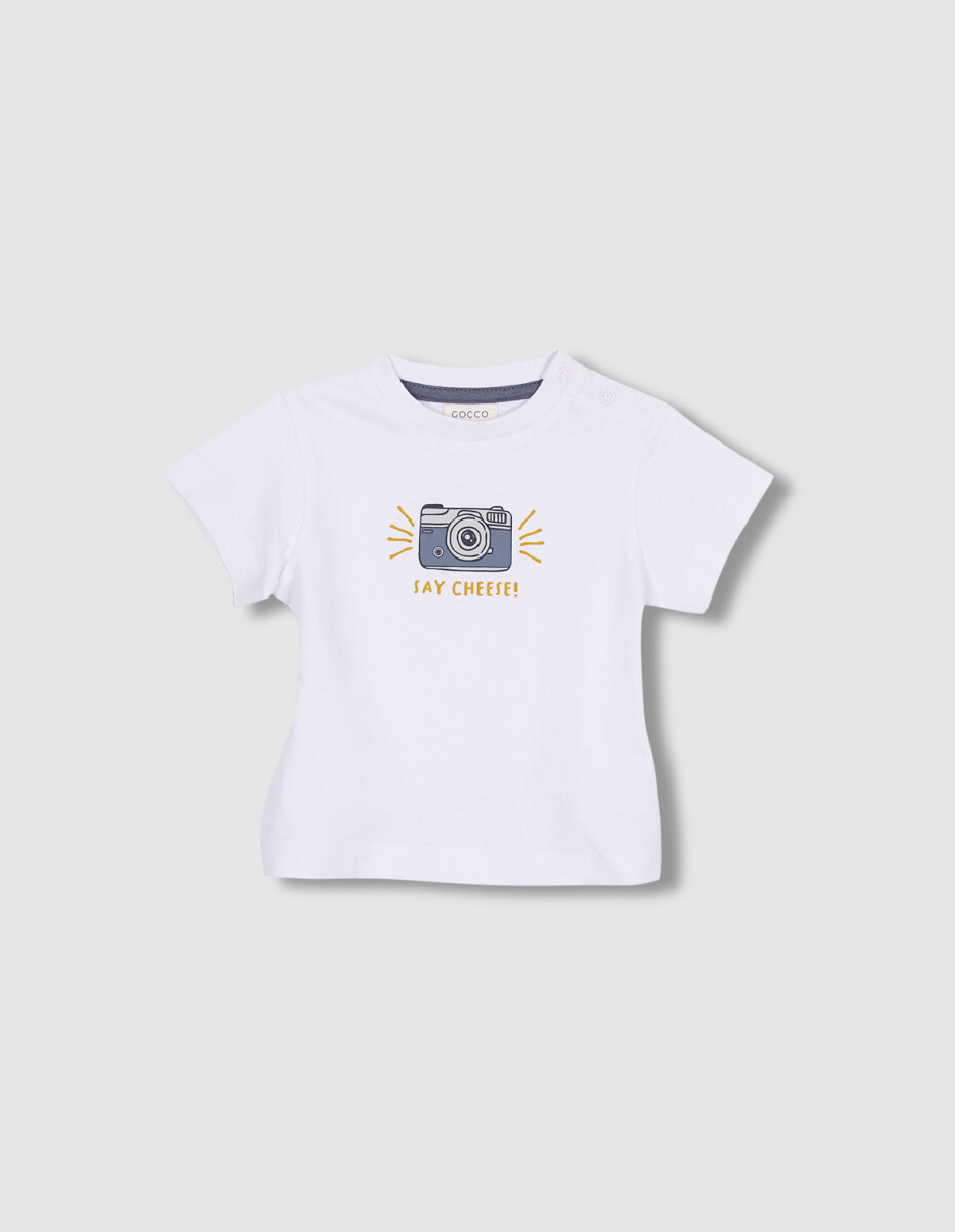 Camiseta Print Camaras - Blanco 