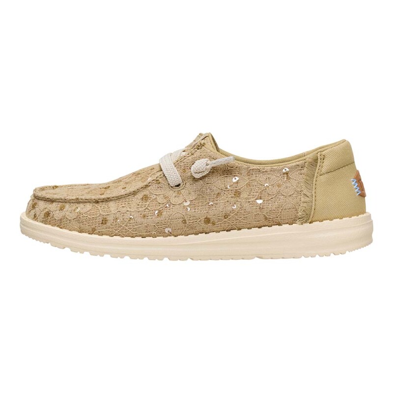 Wendy Sequin Lace Olive Grey