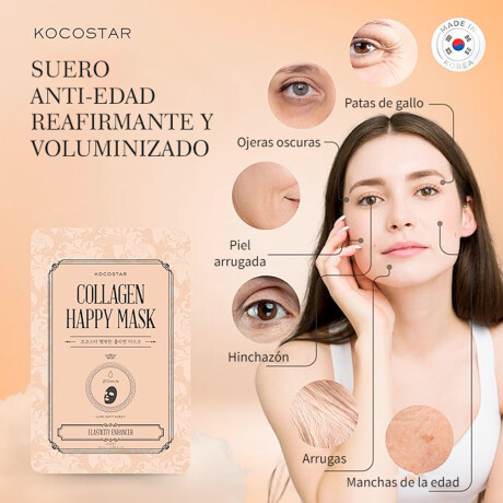 COLLAGEN HAPPY MASK - Mascarilla facial aporta hidratación, suavidad y elasticidad. COLLAGEN HAPPY MASK - Mascarilla facial aporta hidratación, suavidad y elasticidad.