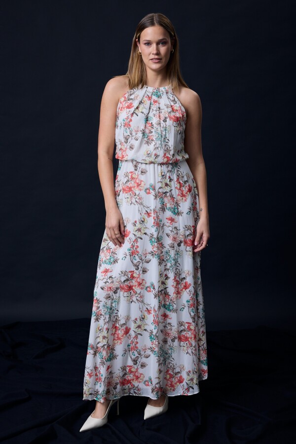 Vestido Maxi Flores BLANCO/MULTI