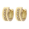 Caravanas, aros anchos de oro amarillo 18k y brillantes N8793 Caravanas, aros anchos de oro amarillo 18k y brillantes N8793