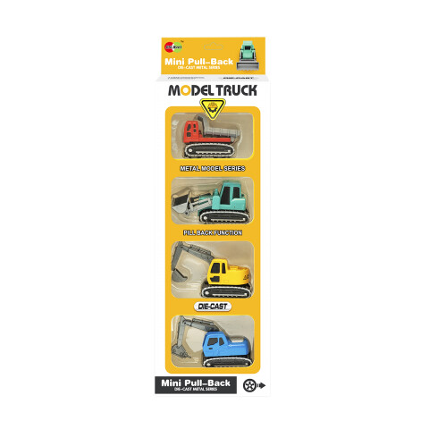 Set 4 Vehículos De Construcción Plástico 3+ Años U