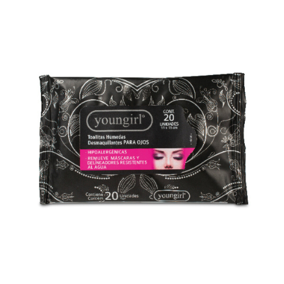Toallitas Húmedas Desmaquillantes de Ojos Youngirl 20 Unidades 