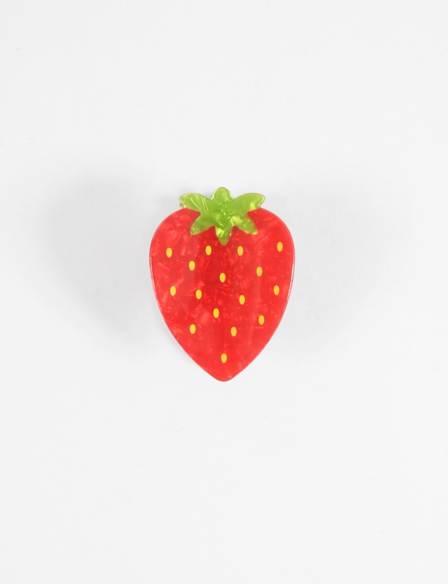 Broche frutilla - rojo 