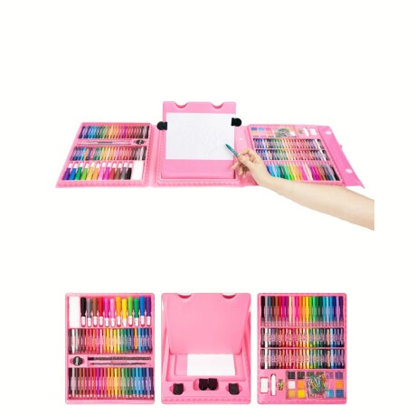 Maleta Set De Útiles Con Libreta Rosa