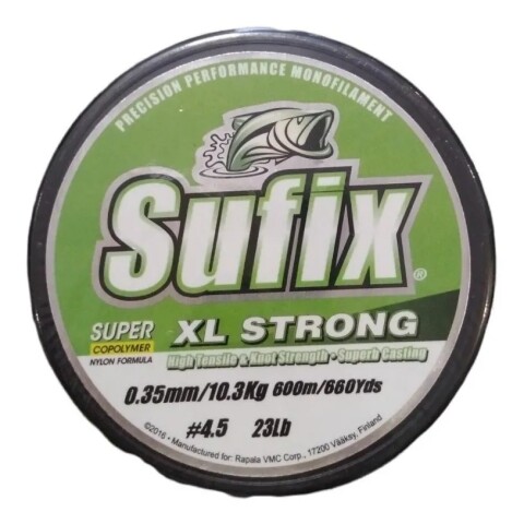 Tanza Sufix 0.35 Bobina 600 Metros Xl Strong Verde Limón