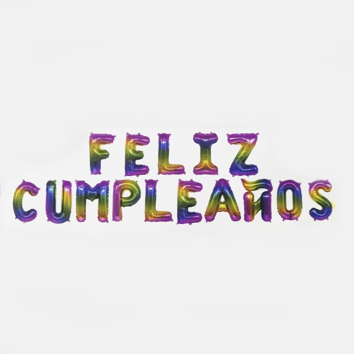 Globo Letras Inflables Feliz Cumpleaños - Multicolor Metalizado 