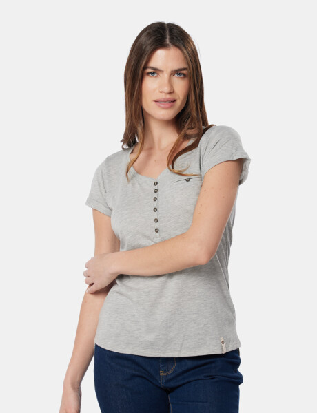 REMERA CON BOTONES Gris