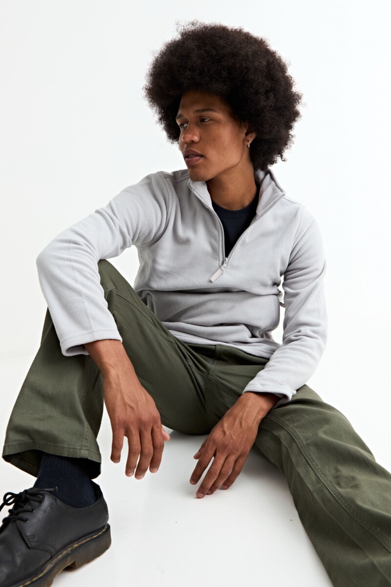 Buzo de polar - Gris claro 