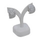 Caravanas clips en oro 18k blanco con brillantes Caravanas clips en oro 18k blanco con brillantes