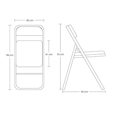 Silla Plegable Acolchonada modelo Nova Gris