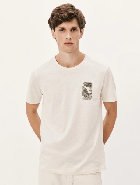 CAMISETA MANGA CORTA CON ESTAMPA BEIGE