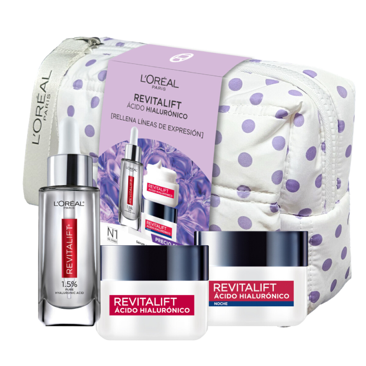 Cofre L'Oréal Paris Revitalift Ácido Hialurónico Día + Noche + Sérum 