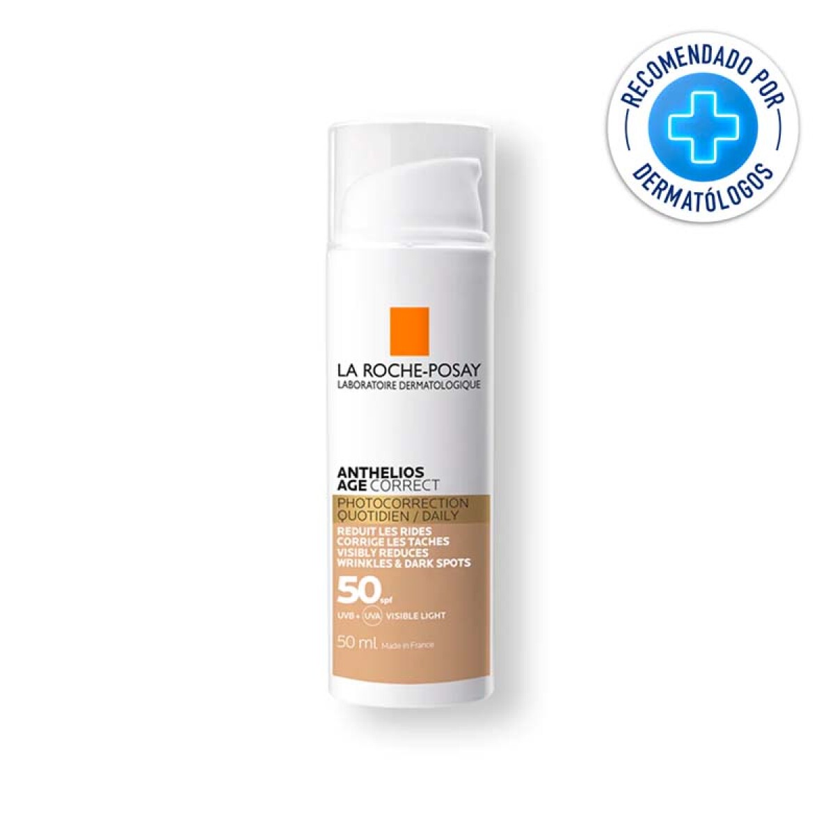 Protector Solar Facial La Roche-Posay Anthelios Uv Daily Anti-Age con Color Fps 50+ - 50 ml 