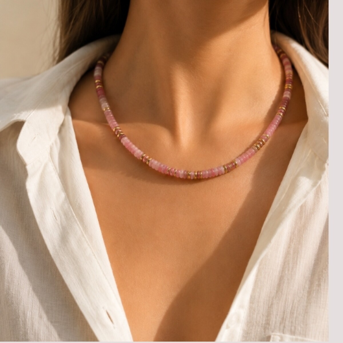 Collar Piedra Rosa 