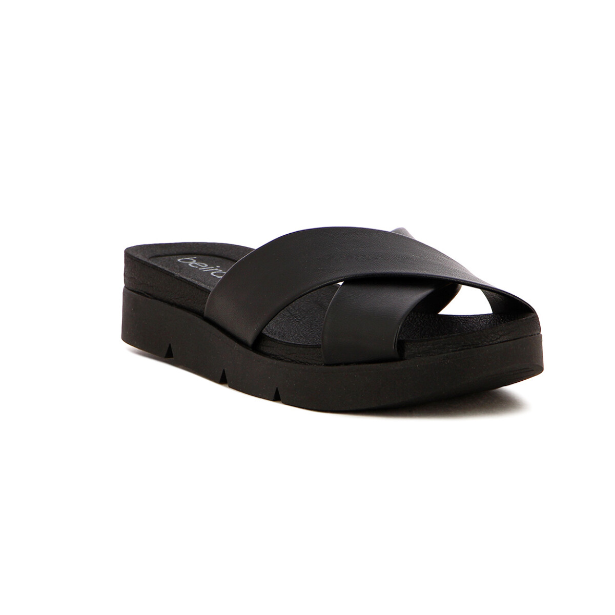 Sandalia Casual Mujer Beira Rio Tiras Cruzadas - Negro 