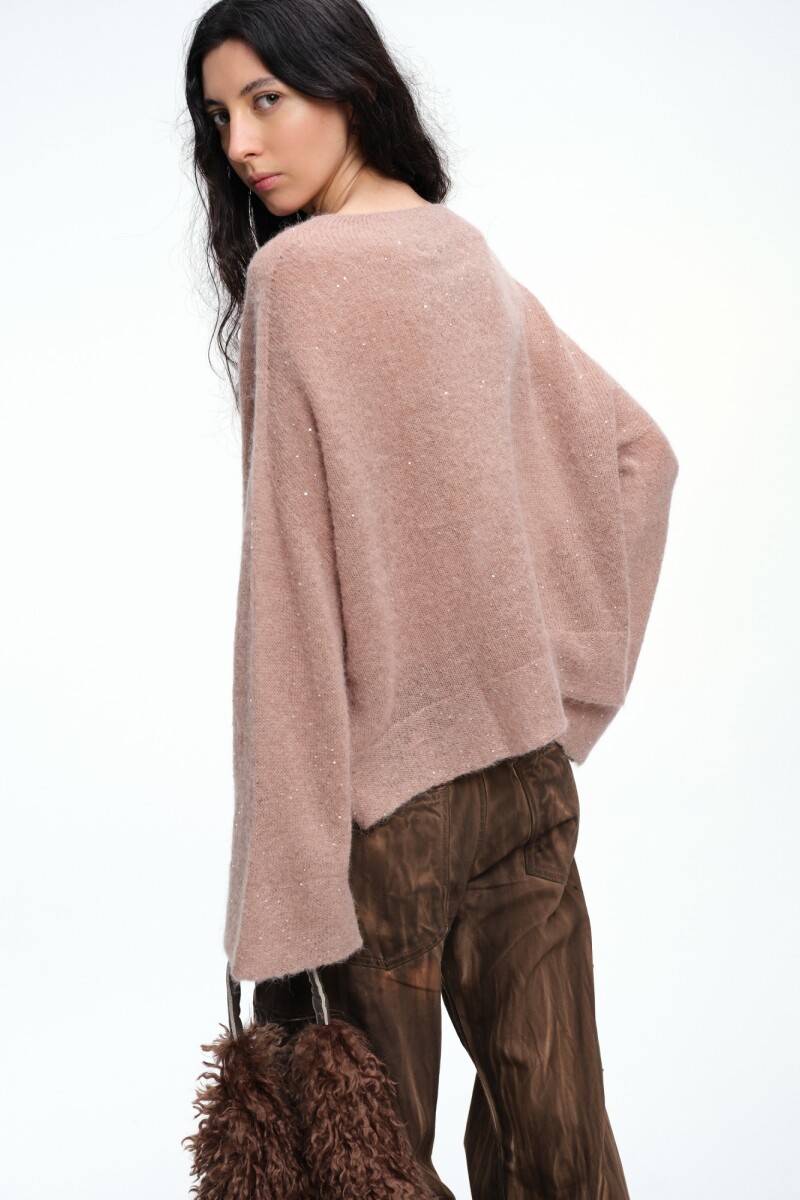 SWEATER LENTEJUELAS Marron