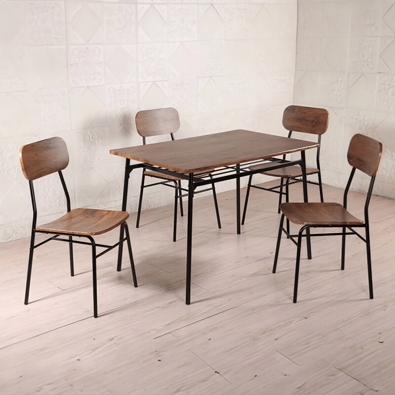 Juego DE COMEDOR 4 Sillas cAÑO Negro N/A